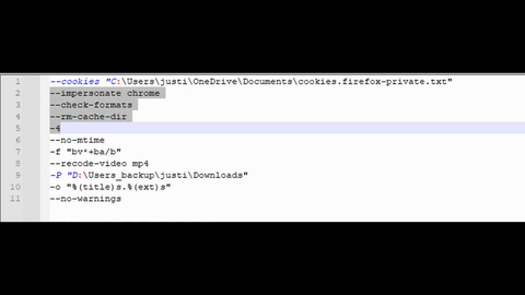 Shows the process of updating the config folder with necessary settings.
