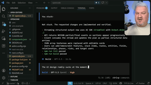 Illustrates the testing and refinement of the application using the MCP server.