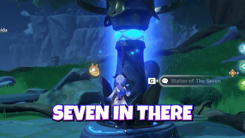 Demonstration of using Statues of the Seven for teleportation and healing.