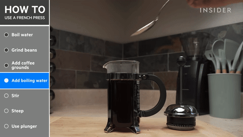 Shows stirring the mixture until it foams.