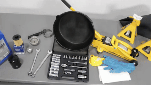 Display of all necessary materials and tools laid out.