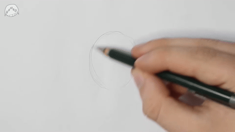 Demonstration of foreshortening techniques for drawing faces from above and below.