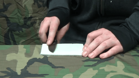 Final polishing steps to achieve a sharp edge.