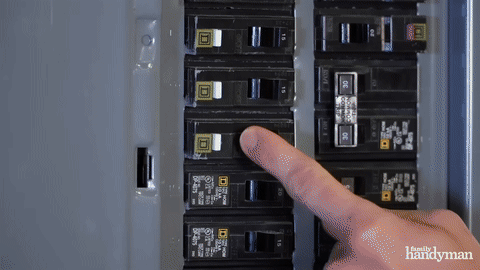 Restoring power to test the switches.