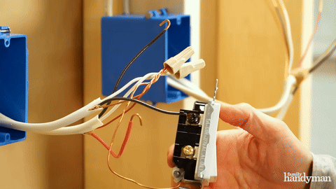 Connecting traveler wires to the first switch.