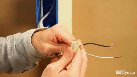 Connecting ground wires in the second switch.